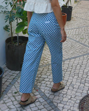 Carregar imagem no visualizador da galeria, Calças quadradros azul Ispari
