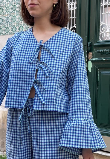 Camisa Vichy azul Ispari